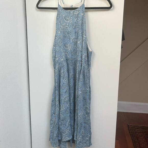 Lush Dresses & Skirts - Blue Paisley High Neck Dress